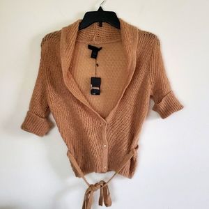 Express open knit cropped sweater.